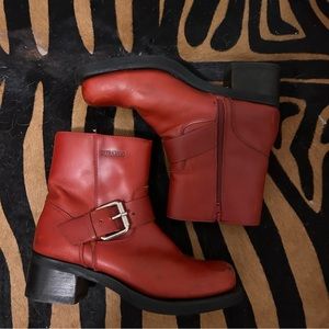 Durango red moto boot